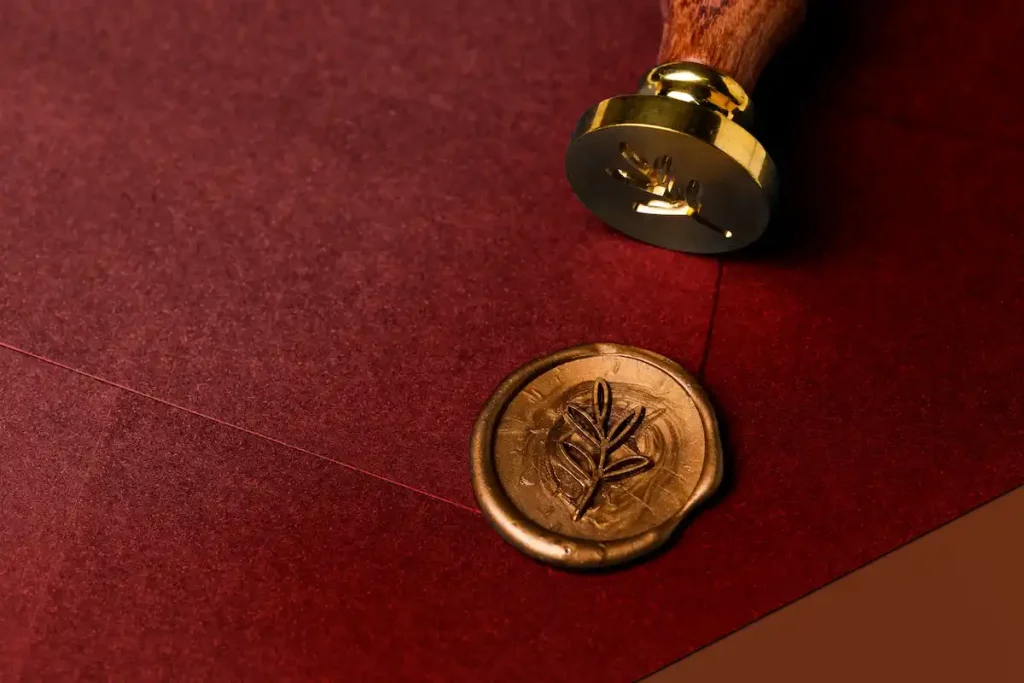 Wax sealed envelope symbolising privacy and discreet communication in exclusive companions London services