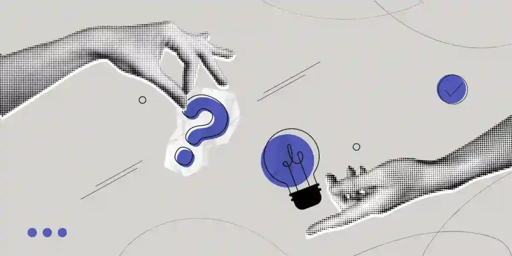 Visual concept representing questions to ask an escort and appropriate conversation topics.